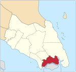 Johor Bahru highlighted in Johor, Malaysia